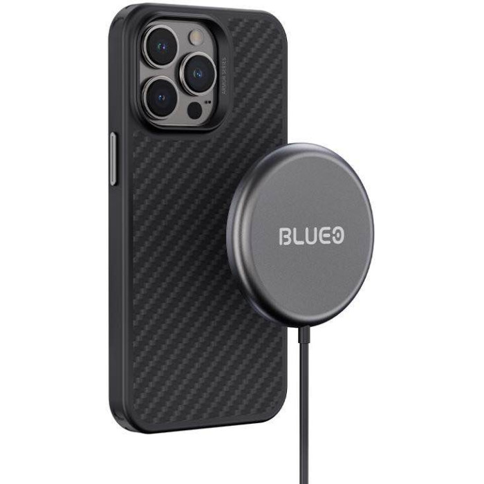 Чохол для iPhone 14 Pro - Blueo Aramid Fiber Anti-Drop MagSafe, Black