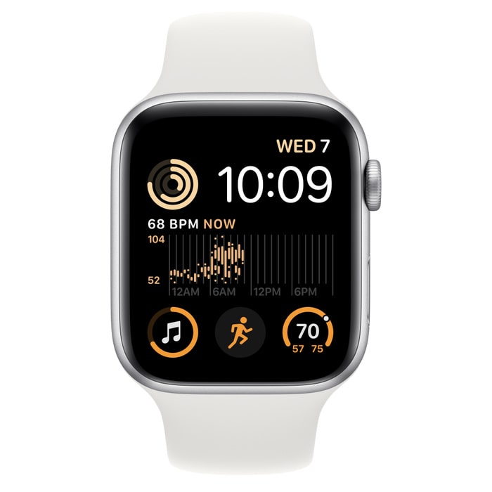 Apple Watch SE (2Gen) 40mm Silver, White Sport Band, (2022) LTE Як новий