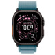 Apple Watch Ultra 3 Black Titanium, Light Blue Alpine Loop, (Medium), LTE