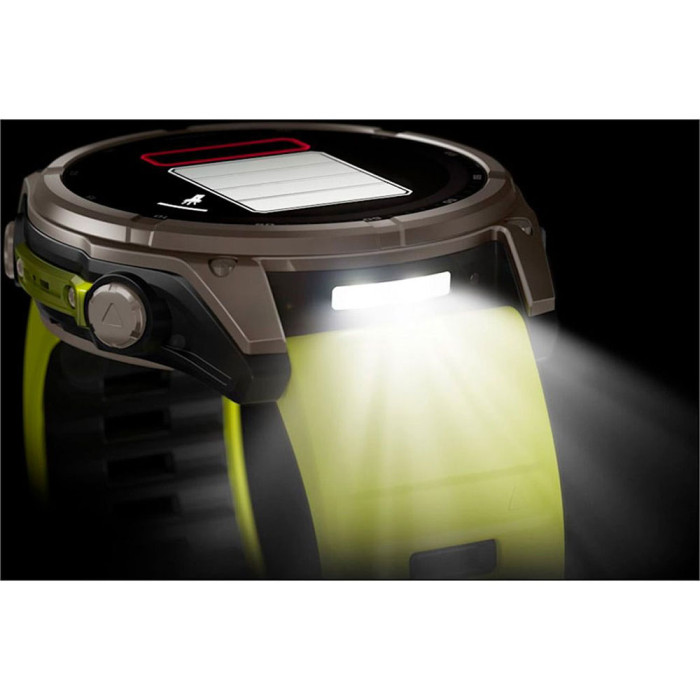 Смарт-годинник Garmin Fenix 8 51mm Solar Sapphire Titanium w. Amp Yellow/Graphite Silicone Band