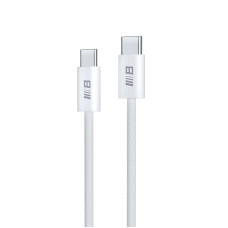 Кабель USB-C to USB-C - Blueo, Braided PD 1.2m, White