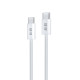 Кабель USB-C to USB-C - Blueo, Braided PD 1.2m, White