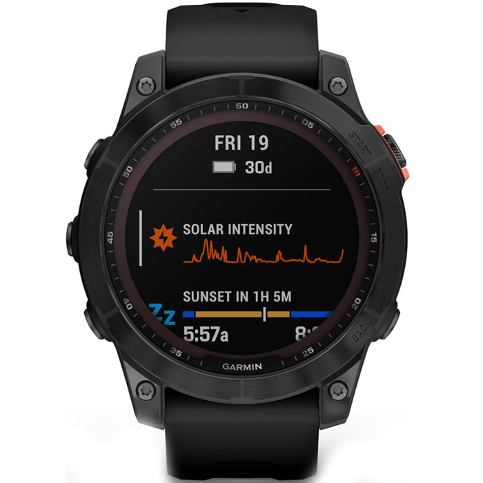 Смарт-годинник Garmin Fenix 7 Solar Slate Gray with Black Band