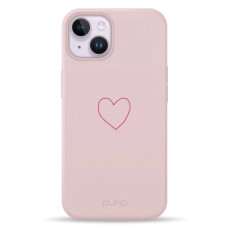 Чохол для iPhone 14 - Pump Silicone Minimalistic MagSafe, Kvitvoe Heart