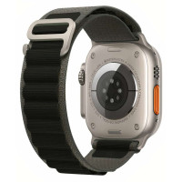 Ремінець для Apple Watch - 42/44/45/46/49mm, Alpine Loop Band Small, Black / Green (HC)