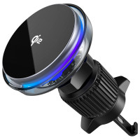 Тримач з безпровідною зарядкою Choetech Fan Cooling Qi2 15W Black