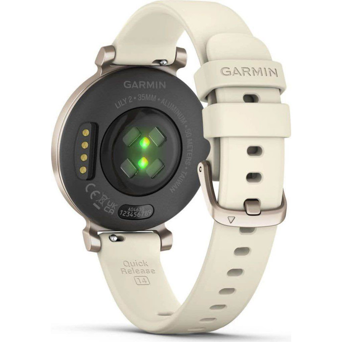 Смарт-годинник Garmin Lily 2 Active Lunar Gold with Bone Silicone Band
