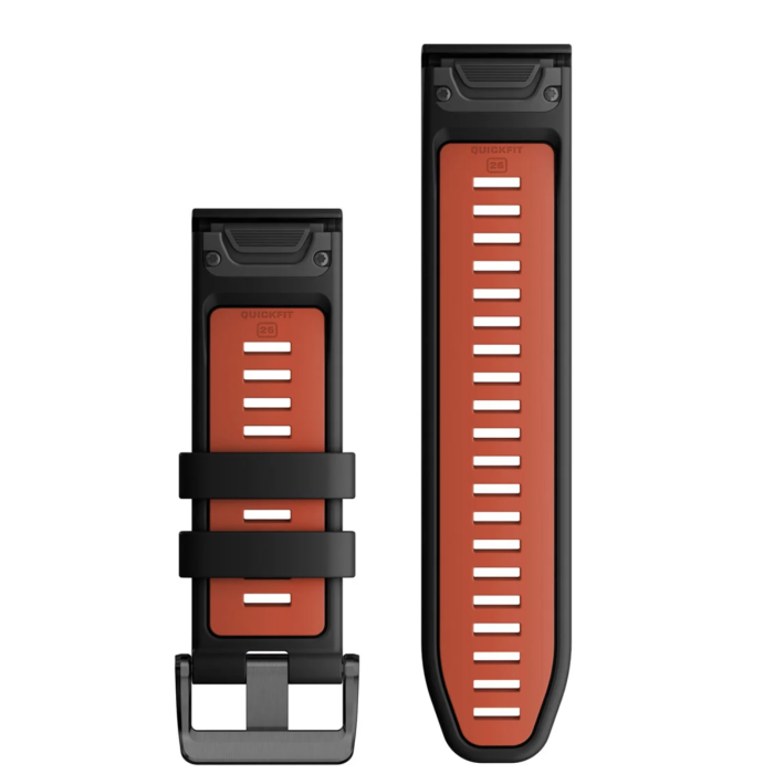 Ремінець для годинника Garmin - QuickFit 26mm, Silicone, Black Red