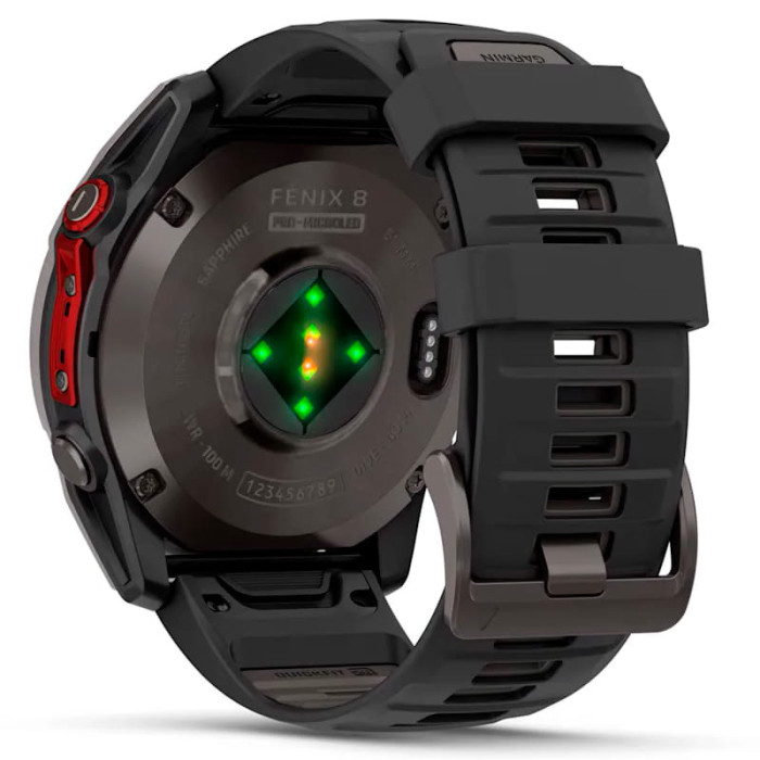 Смарт-годинник Garmin Fenix 8 Pro 51mm MicroLED Carbon Gray Titanium with Black/Pebble Gray