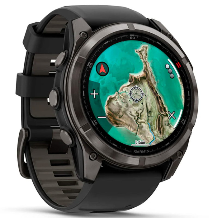 Смарт-годинник Garmin Fenix 8 Pro 51mm MicroLED Carbon Gray Titanium with Black/Pebble Gray