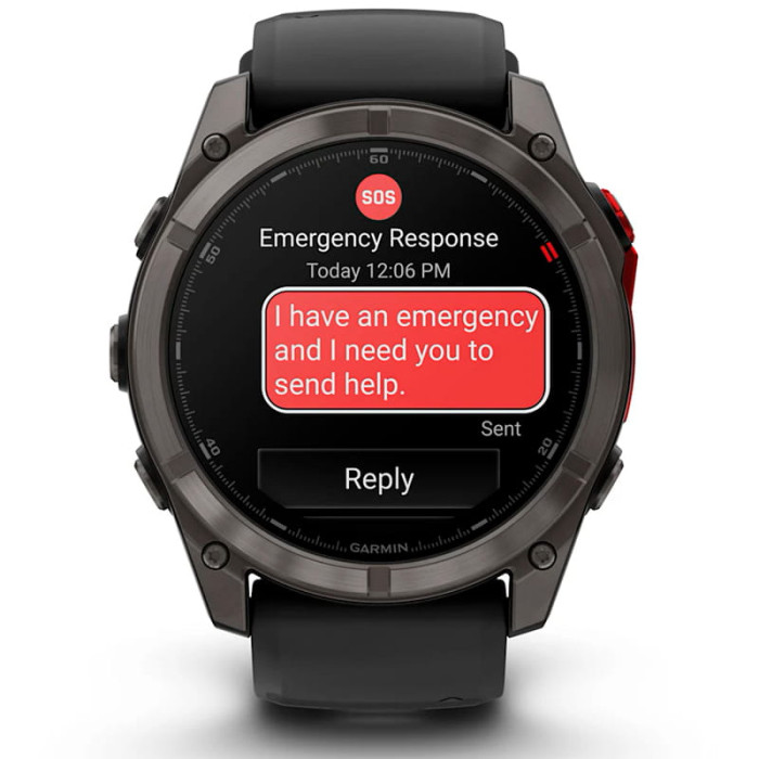 Смарт-годинник Garmin Fenix 8 Pro 51mm MicroLED Carbon Gray Titanium with Black/Pebble Gray
