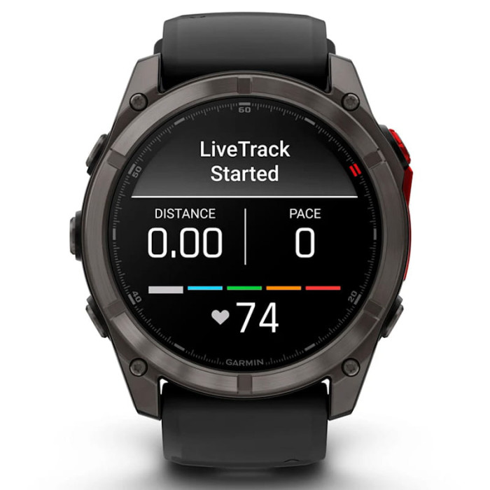 Смарт-годинник Garmin Fenix 8 Pro 51mm MicroLED Carbon Gray Titanium with Black/Pebble Gray