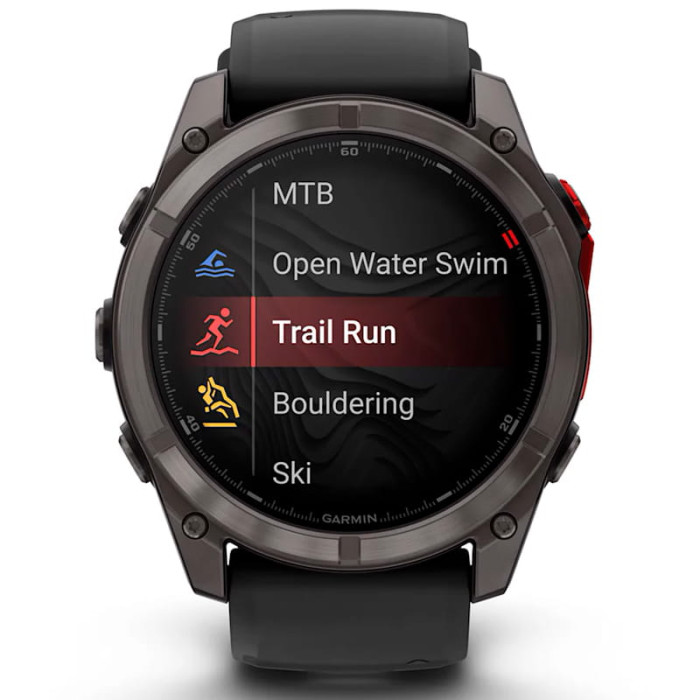 Смарт-годинник Garmin Fenix 8 Pro 51mm MicroLED Carbon Gray Titanium with Black/Pebble Gray