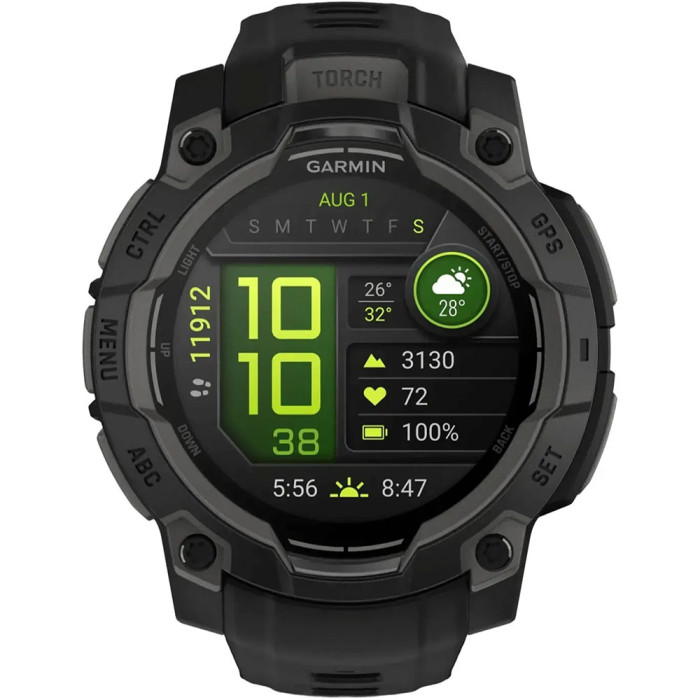 Смарт-годинник Garmin Instinct 3 50mm AMOLED Black with Charcoal Band