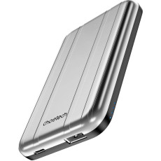 Додатковий аккумулятор Choetech 5000mAh Mini, 18W QI-10W, Silver