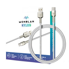 Кабель USB to USB-C - Monblan, Nylon 1m, Starlight