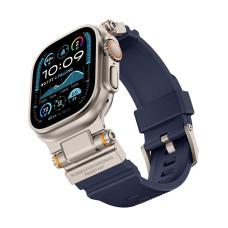 Ремінець для Apple Watch - 42/44/45/46/49mm, Armor Pro Silicone Band, Titanium / Deep Navy