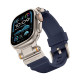 Ремінець для Apple Watch - 42/44/45/46/49mm, Armor Pro Silicone Band, Titanium / Deep Navy
