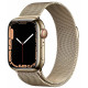 Apple Watch S7 41mm Gold Stainless, Gold Steel Milanese Loop LTE Вживаний (б/в)