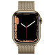 Apple Watch S7 41mm Gold Stainless, Gold Steel Milanese Loop LTE Вживаний (б/в)