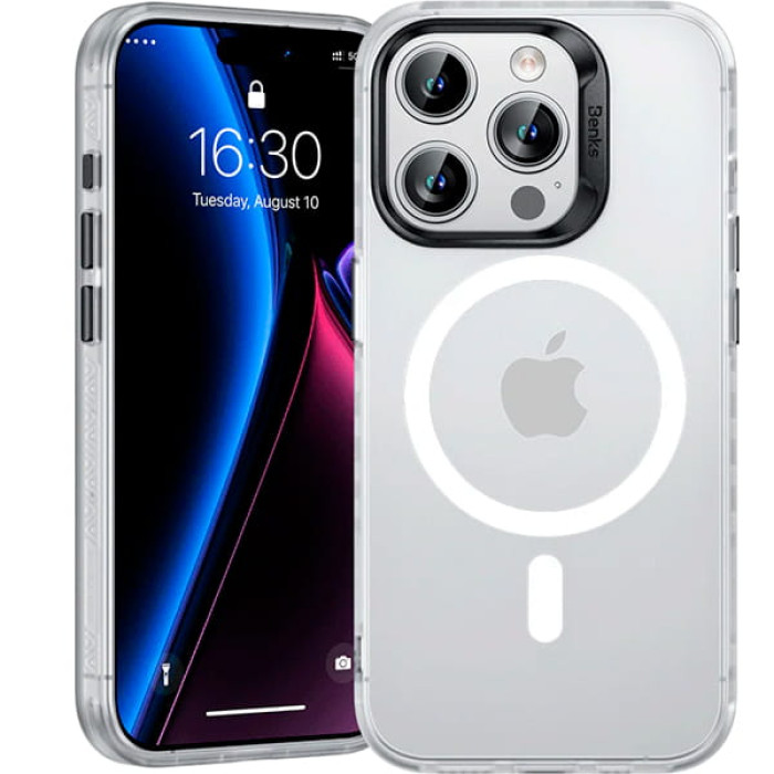 Чохол для iPhone 15 Pro Max - Benks Lucid Armor MagSafe, White