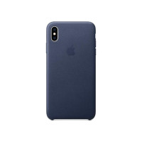 Чохол для iPhone Xs Max - Apple Leather Case, Midnight Blue