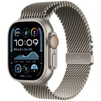 Ремінець для Apple Watch - 42/44/45/46/49mm, Apple Milanese Loop, Natural Titanium (L)