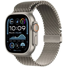 Ремінець для Apple Watch - 42/44/45/46/49mm, Apple Milanese Loop, Natural Titanium (L)