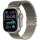 Ремінець для Apple Watch - 42/44/45/46/49mm, Apple Milanese Loop, Natural Titanium (L)