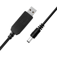 Кабель живлення USB-A - DC 5,5х2,1 мм, 12V/1A