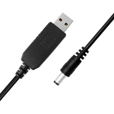 Кабель живлення USB-A - DC 5,5х2,1 мм, 12V/1A