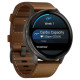 Смарт-годинник Garmin Venu 4 45mm Slate with Black Silicone Band with Brown Leather Band