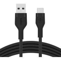 Кабель USB to USB-C - Belkin, Silicone 15W 1m, Black