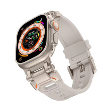 Ремінець для Apple Watch - 42/44/45/46/49mm, Armor Pro Silicone Band, Titanium / Starlight