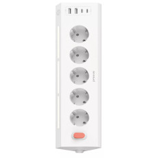 Мережевий фільтр Proove Prism Socket (5 розеток + 2 Type-C + 2 USB) 1.6 White