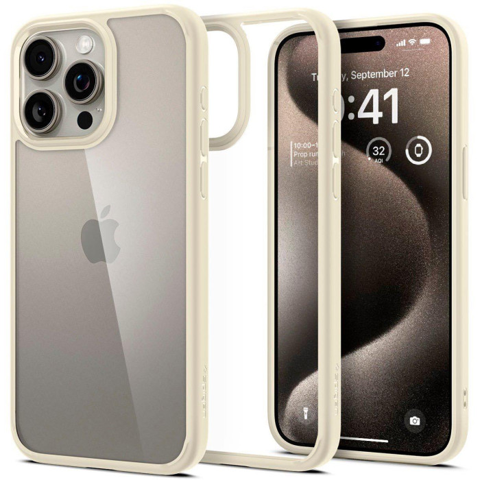 Чохол для iPhone 15 Pro Max - Spigen Ultra Hybrid, Mute Beige