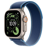 Apple Watch Ultra 3 Natural Titanium, Blue/Bright Blue Trail Loop, (S/M), LTE