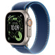 Apple Watch Ultra 3 Natural Titanium, Blue/Bright Blue Trail Loop, (S/M), LTE