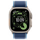Apple Watch Ultra 3 Natural Titanium, Blue/Bright Blue Trail Loop, (S/M), LTE