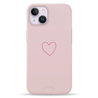 Чохол для iPhone 14 Plus - Pump Silicone Minimalistic MagSafe, Kvitvoe Heart