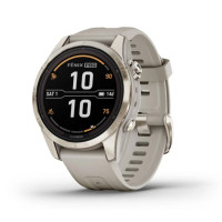 Смарт-годинник Garmin Fenix 7S Pro Sapphire Solar Soft Gold with Light Sand Band