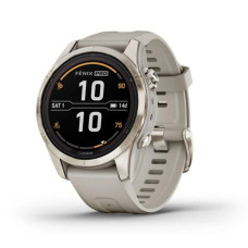Смарт-годинник Garmin Fenix 7S Pro Sapphire Solar Soft Gold with Light Sand Band