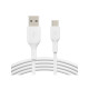 Кабель USB to USB-C - Belkin, Silicone 15W 1m, White