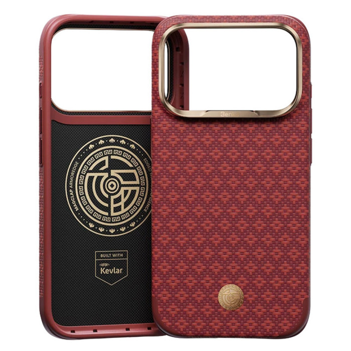 Чохол для iPhone 17 Pro Max / 18 Pro Max - Benks Armor Edge Kevlar MagSafe, Savvy Red