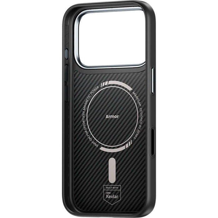 Чохол для iPhone 17 Pro / 18 Pro - Benks Armor Pro Kevlar Knight MagSafe, Black