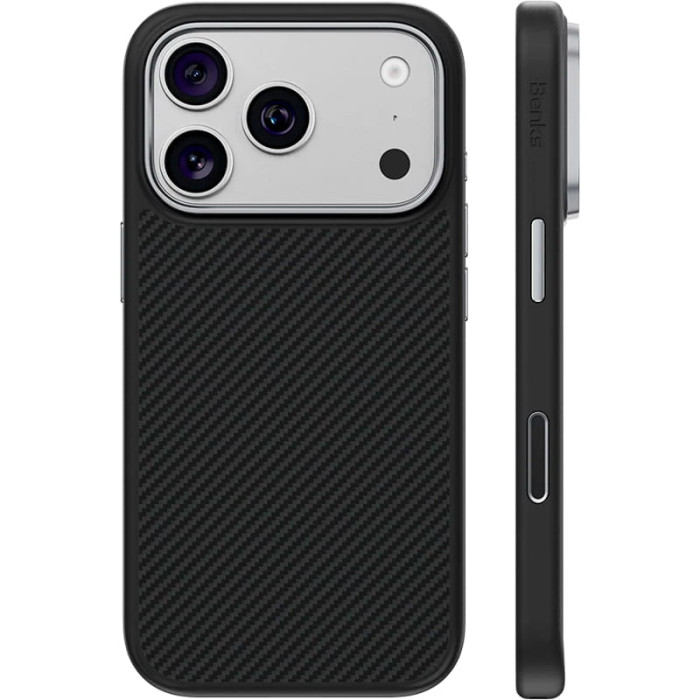 Чохол для iPhone 17 Pro / 18 Pro - Benks Armor Pro Kevlar Knight MagSafe, Black