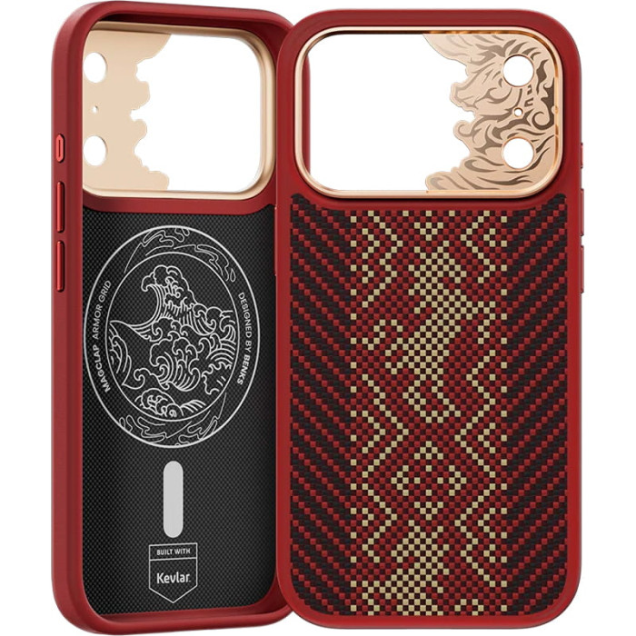 Чохол для iPhone 17 Pro / 18 Pro - Benks Armor Pro Kevlar Knight MagSafe, Red