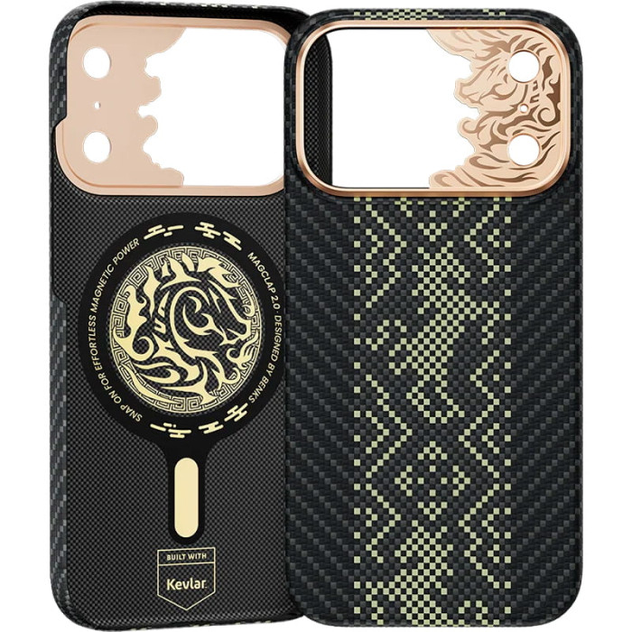 Чохол для iPhone 17 Pro Max / 18 Pro Max - Benks Armor Air Kevlar Knight MagSafe, Black