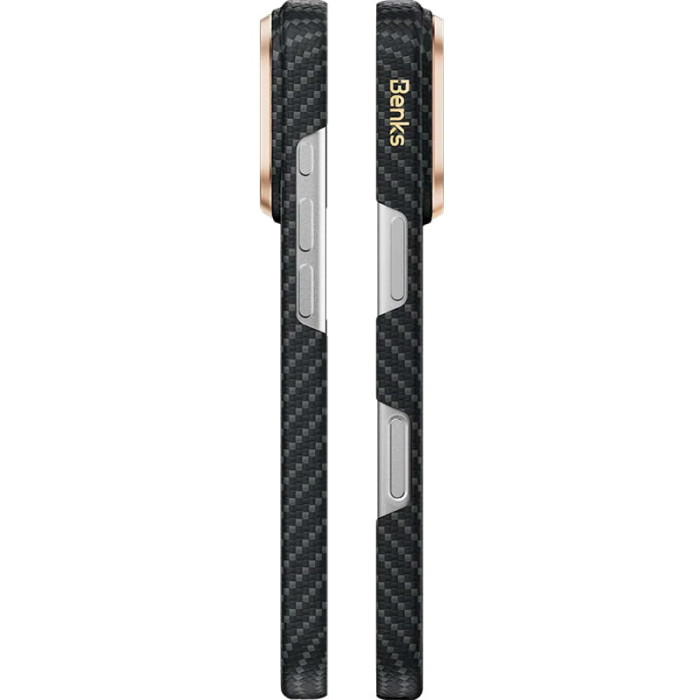 Чохол для iPhone 17 Pro Max / 18 Pro Max - Benks Armor Air Kevlar Knight MagSafe, Black