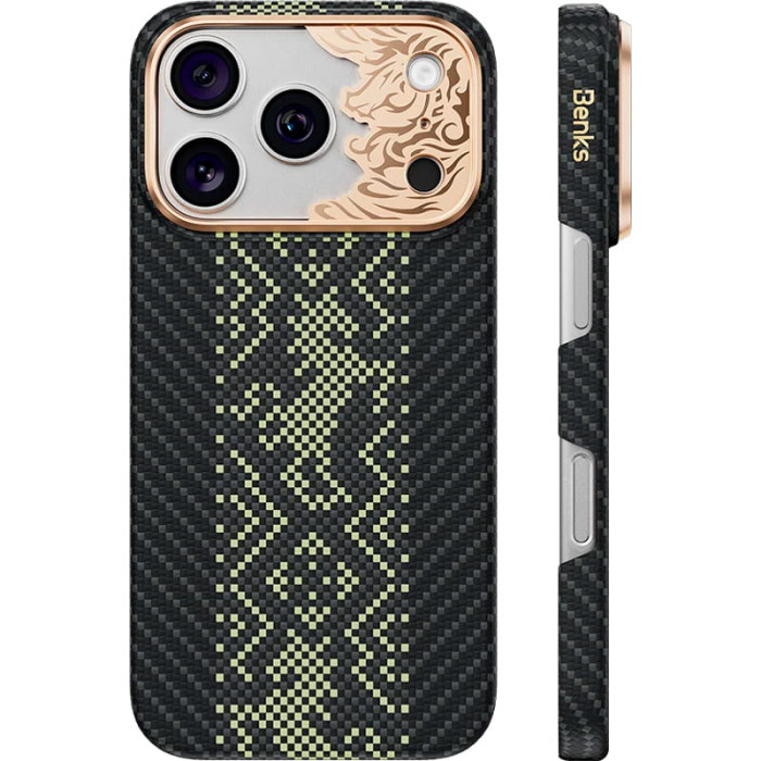 Чохол для iPhone 17 Pro Max / 18 Pro Max - Benks Armor Air Kevlar Knight MagSafe, Black